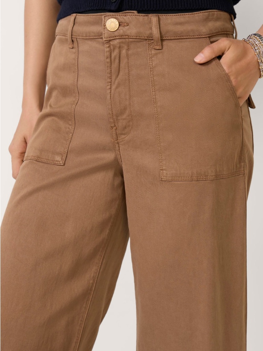 NWT Kut From the Kloth Meg Wide Leg W Porckchop Pocket Size 10 - Picture 4 of 11